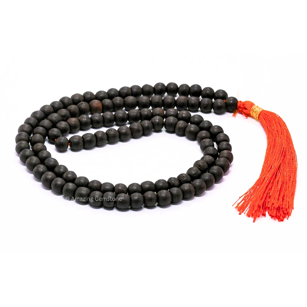 Karungali Mala - 6mm Ebony Wood Beads (Without Knot)