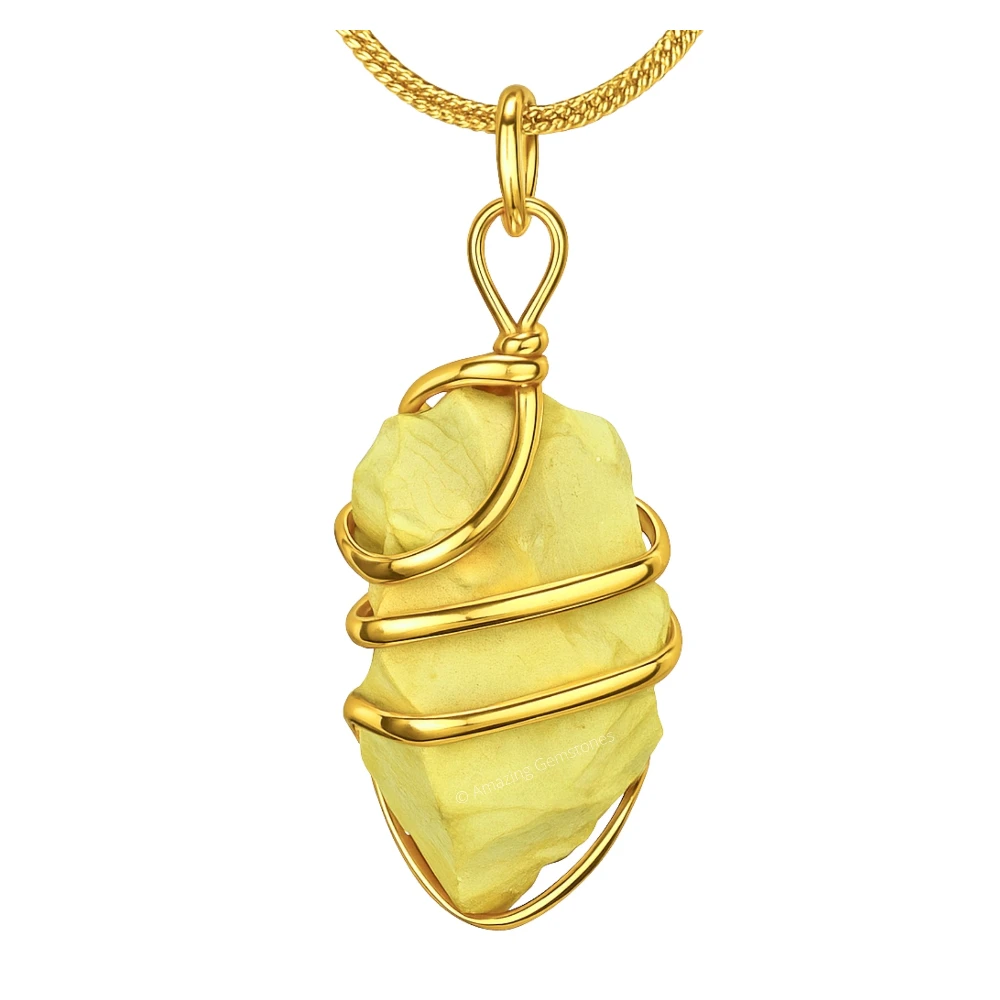 Serpentine Necklace - Raw Crystal (Gold)