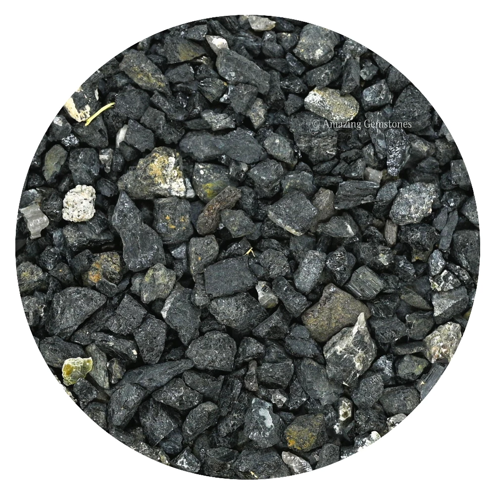 Black Tourmaline Chips (1LB)