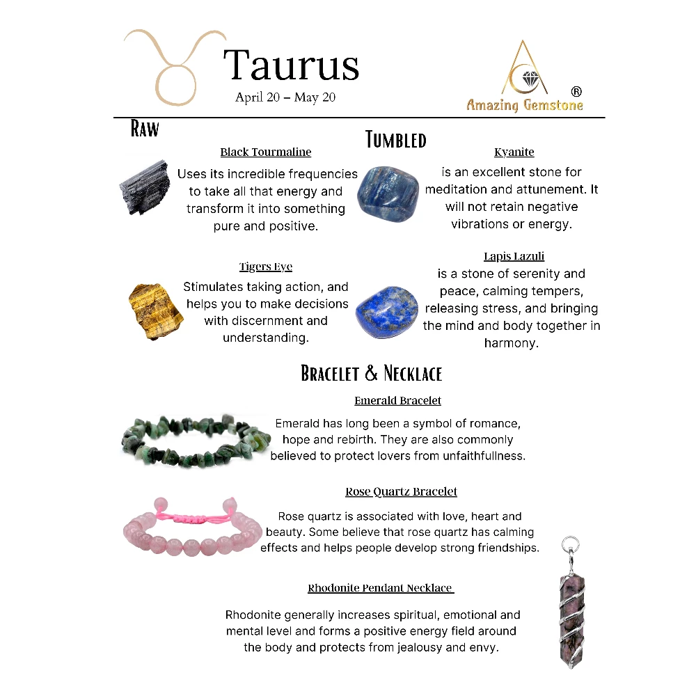 Crystals for Taurus (Premium Set)