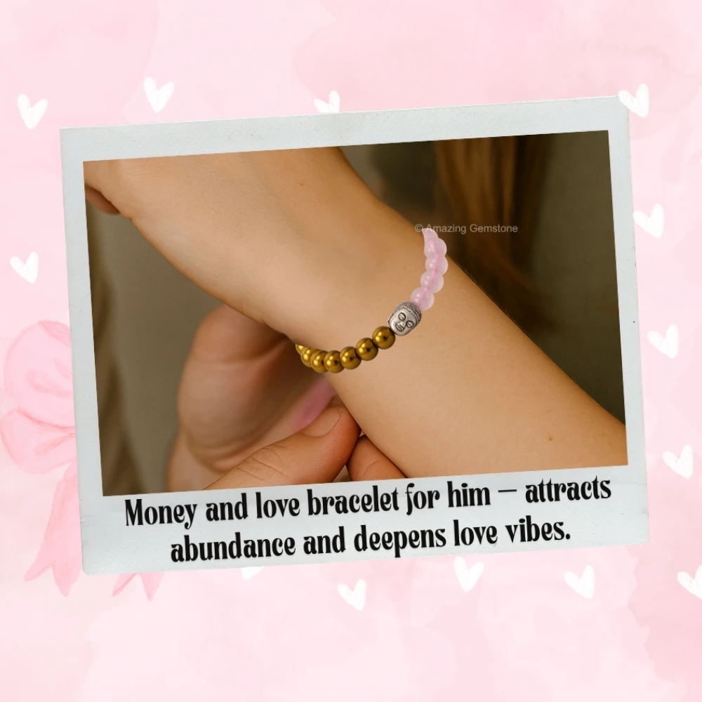 Love and Money Bracelet with Buddha Charm (Silver)