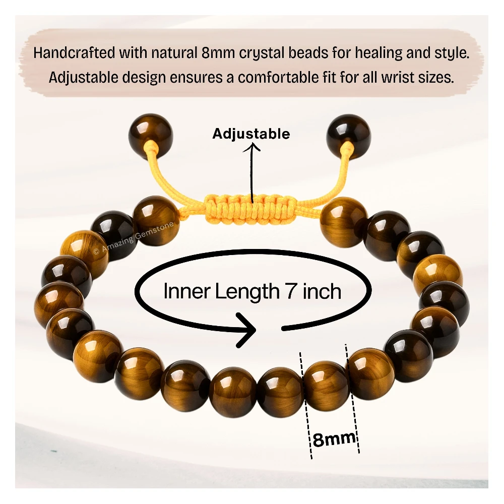 Tiger Eye Crystal Bracelet (Adjustable)