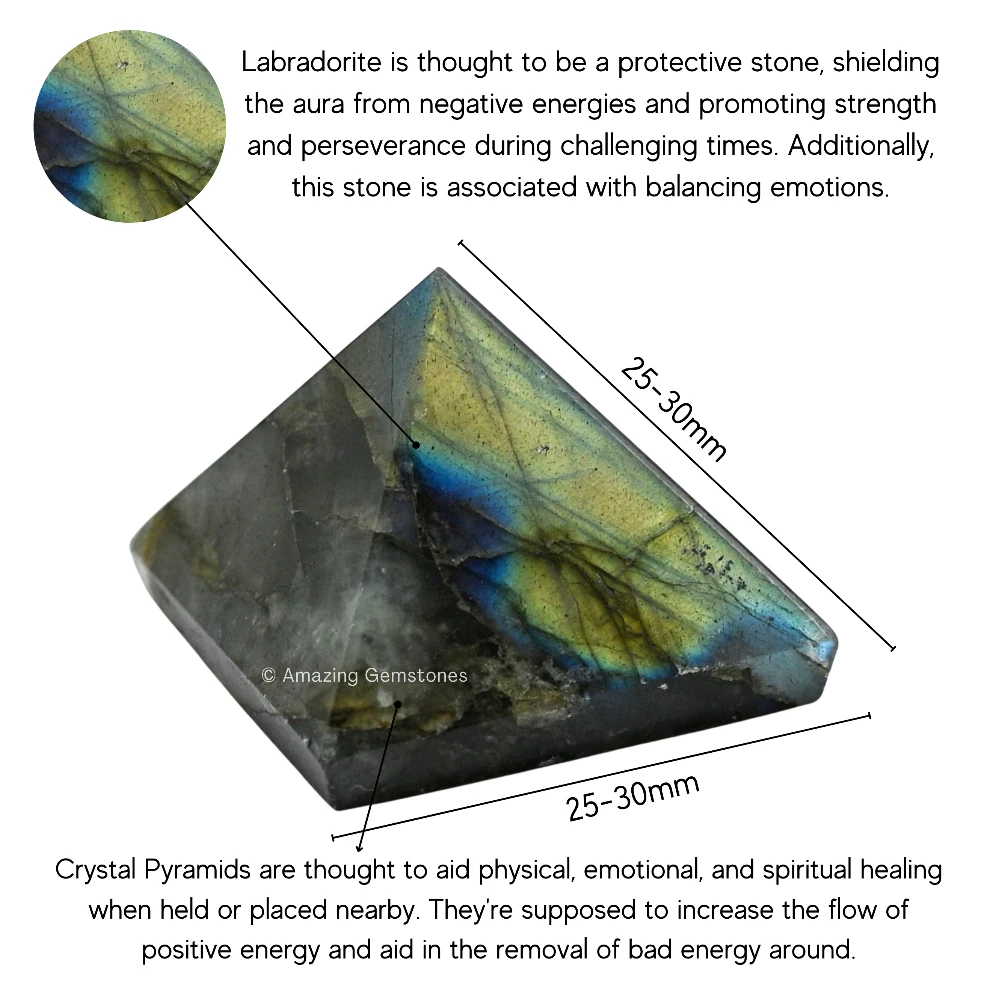 Labradorite Pyramid (1 Inch)