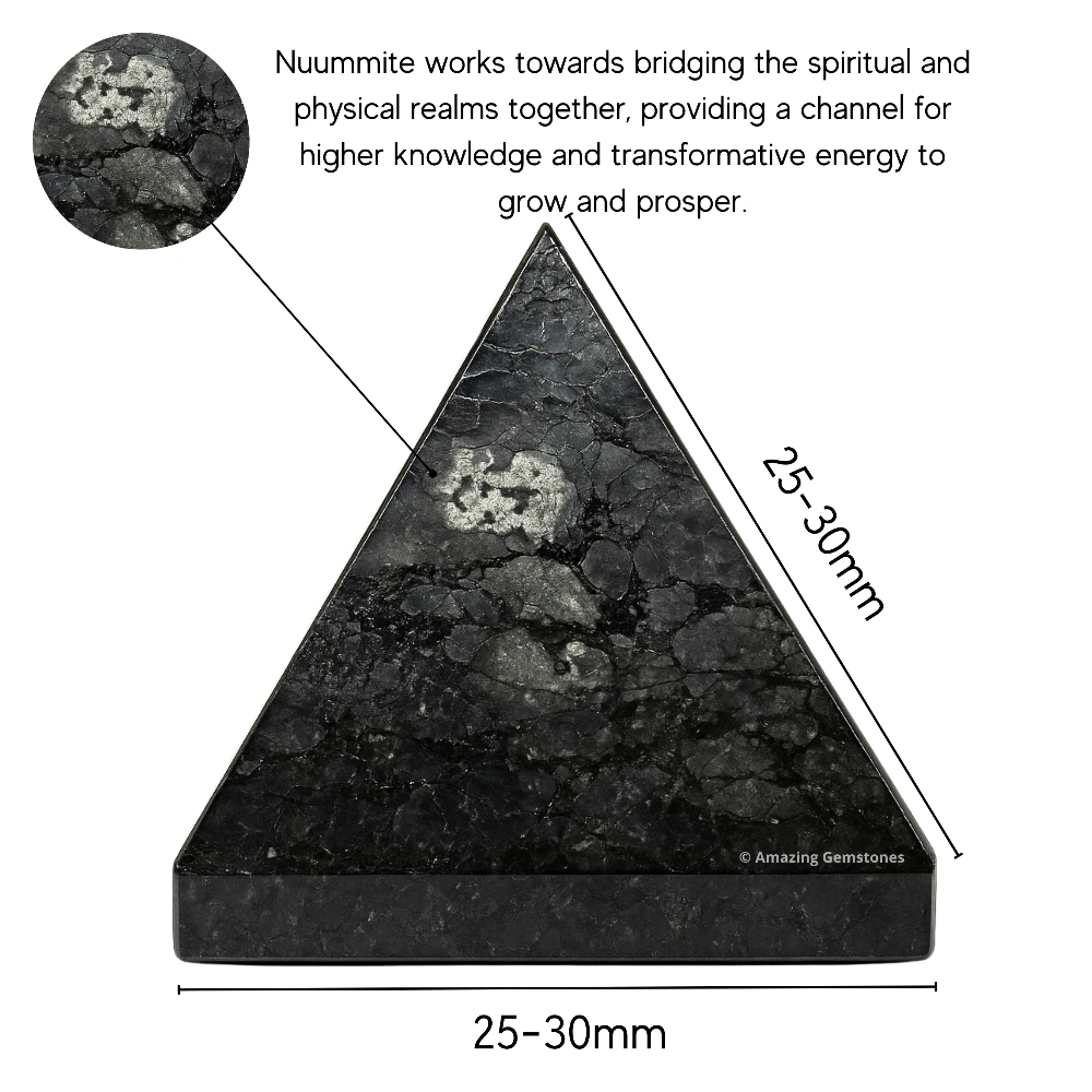Nuummite Pyramid (1 Inch)