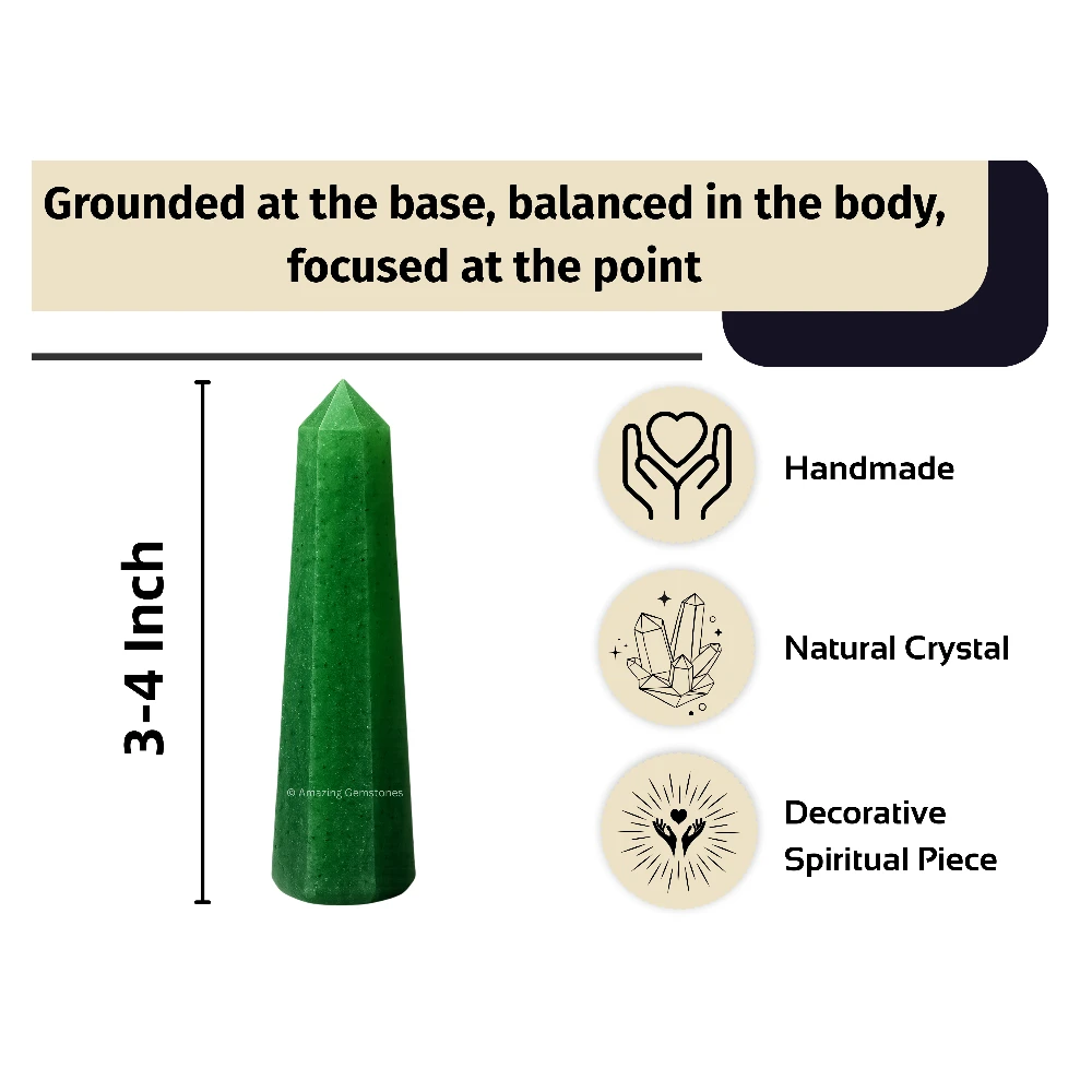 Dark Green Aventurine Tower (3" to 4" INCH)