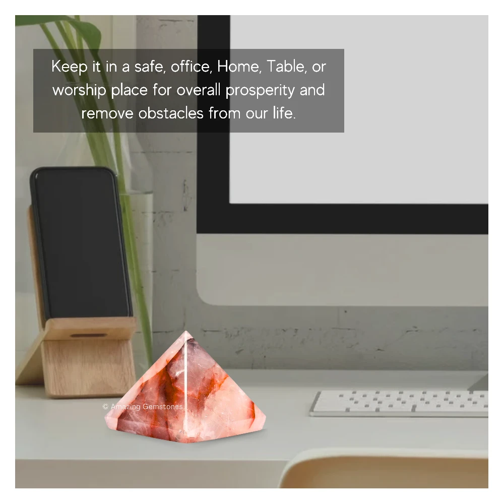 Red Hematoid Quartz Pyramid (2 Inch)