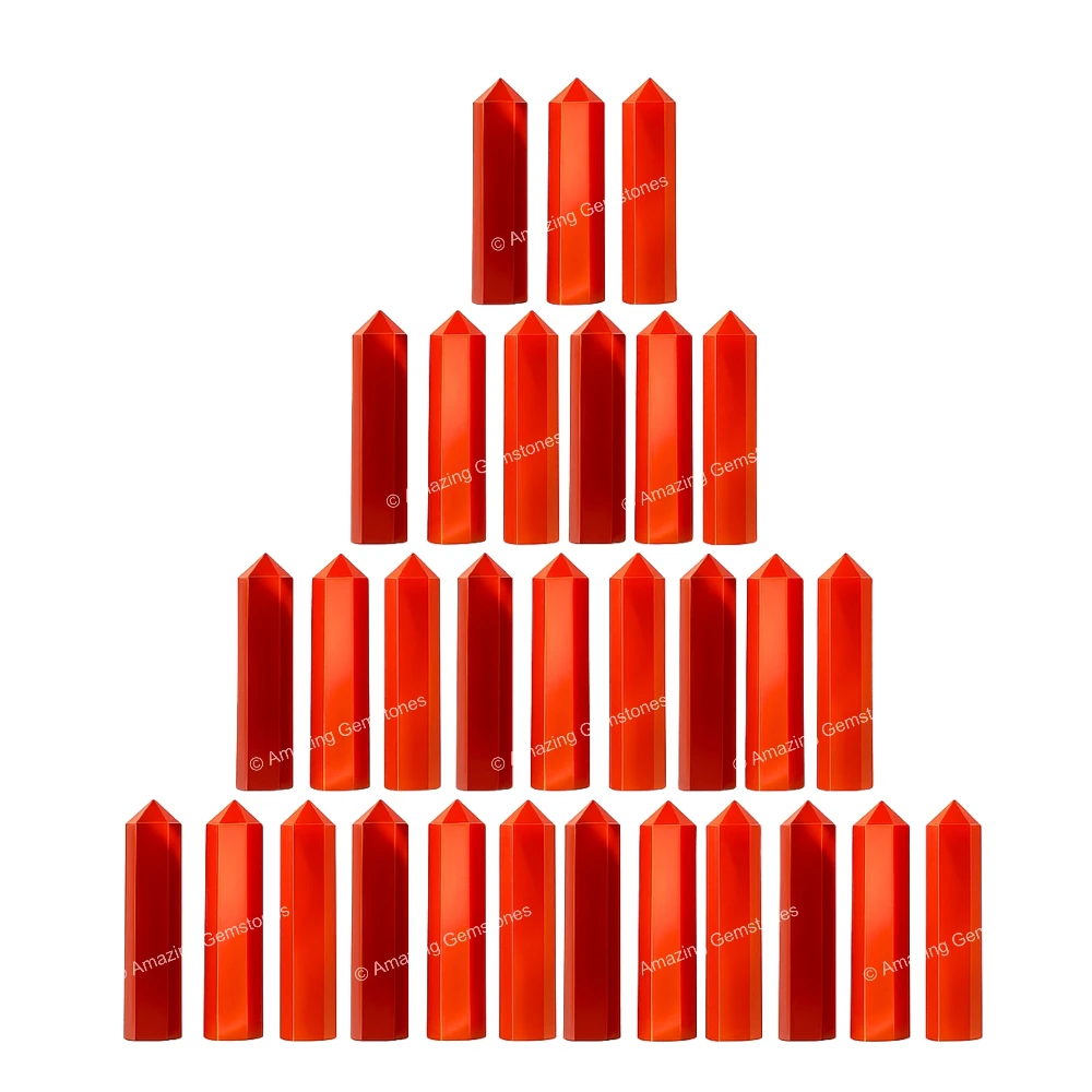 Red Onyx Pencil Points (Set of 3)