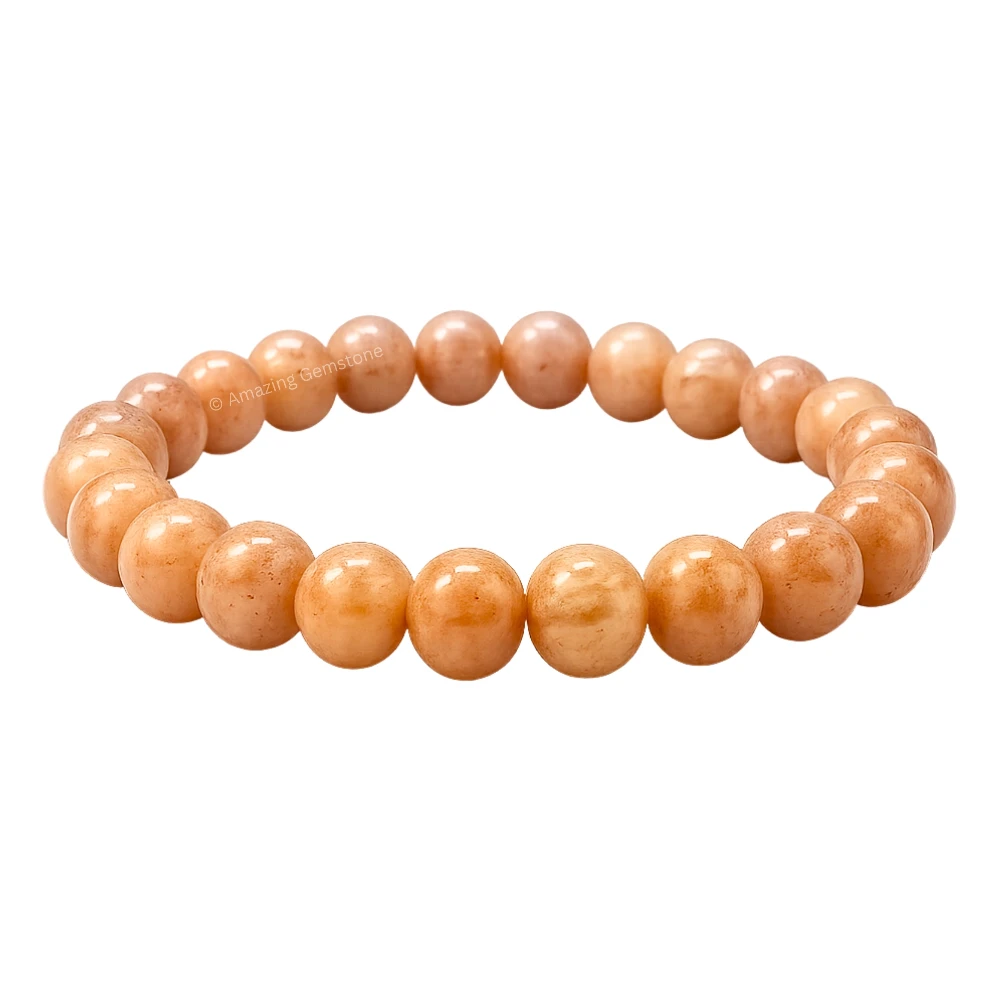 Peach Moonstone Bracelet (Stretchable)