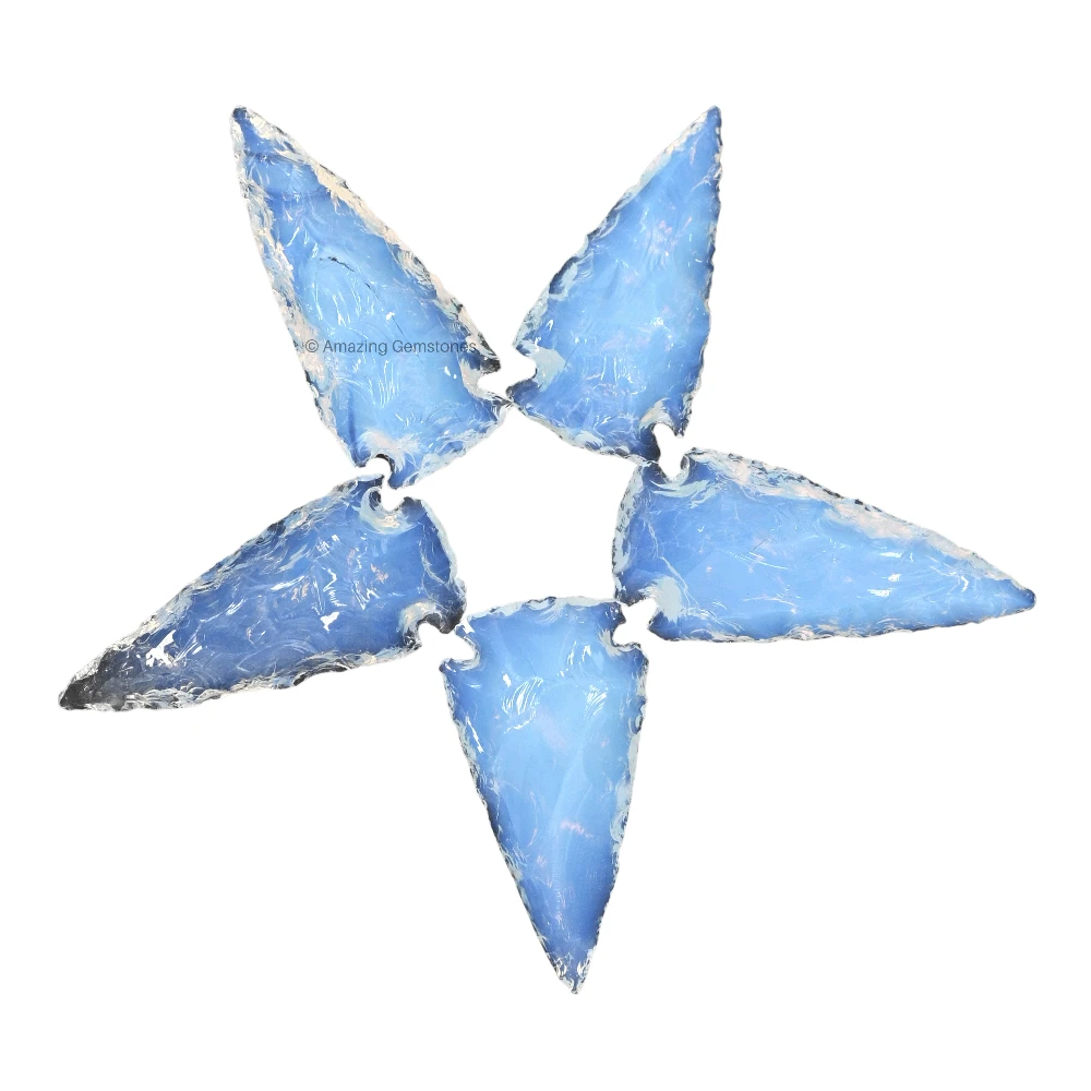 Opalite Crystal Arrowhead - 1" to 1.5" (5 Pieces)