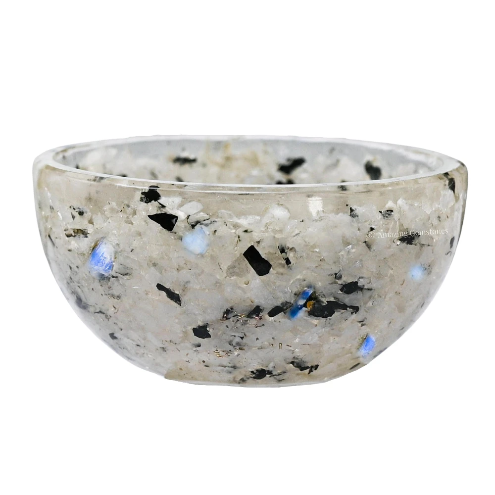 Rainbow Moonstone Crystal Orgone Bowl
