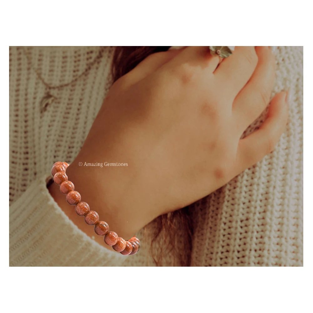 Red Goldstone Bracelet (Strechable)