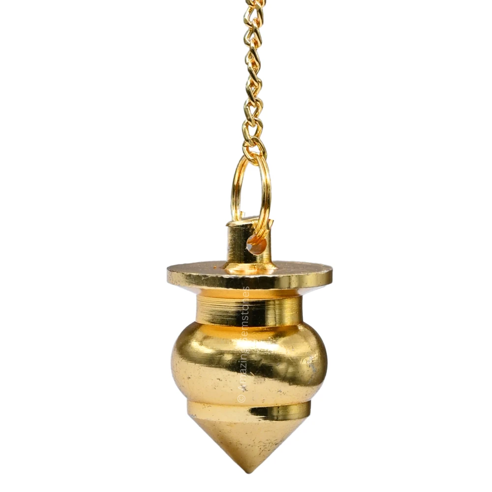 Copper Metal Pendulum - Gold Pot with Disc (MP80)