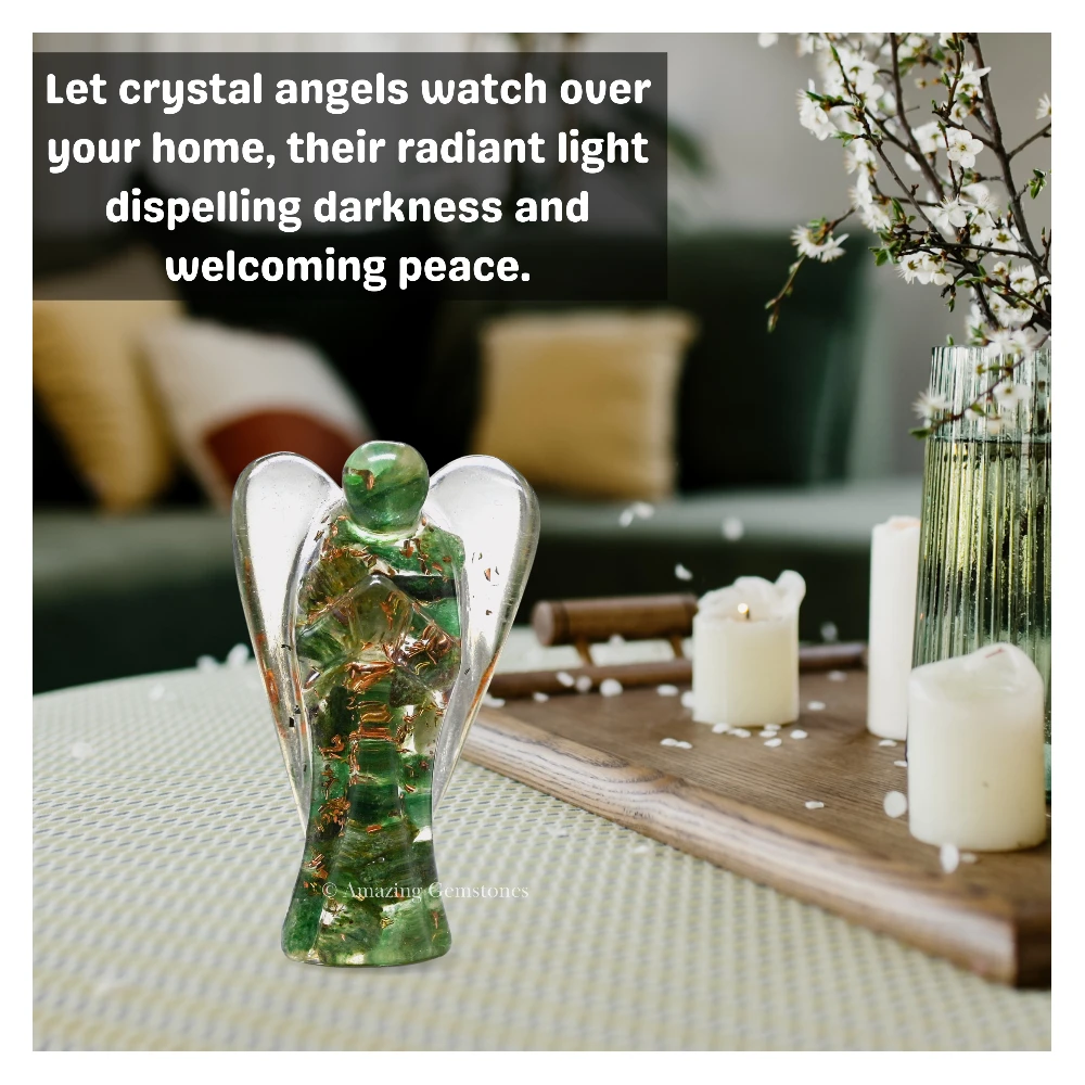 Green Aventurine Orgone Angel Figurine (2 Inch)