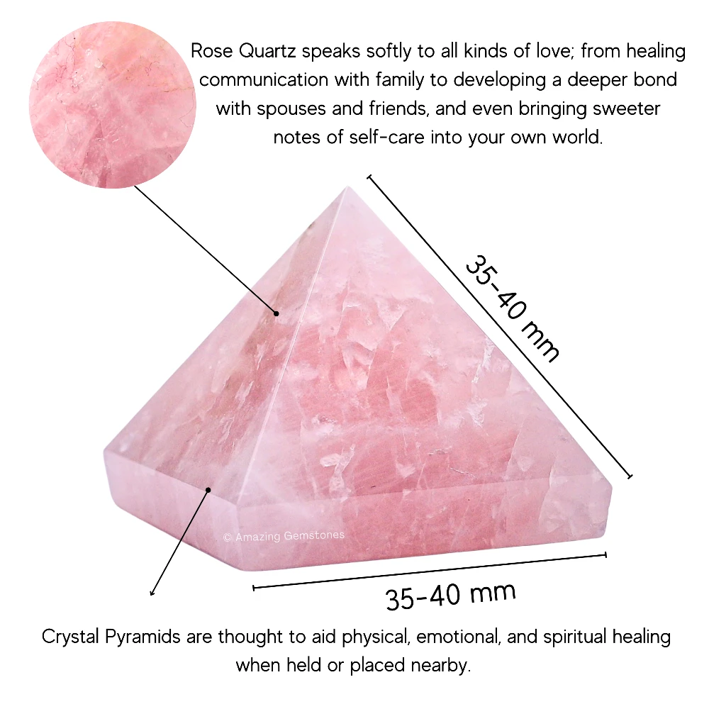 Rose Quartz Pyramid (1.5 Inch)