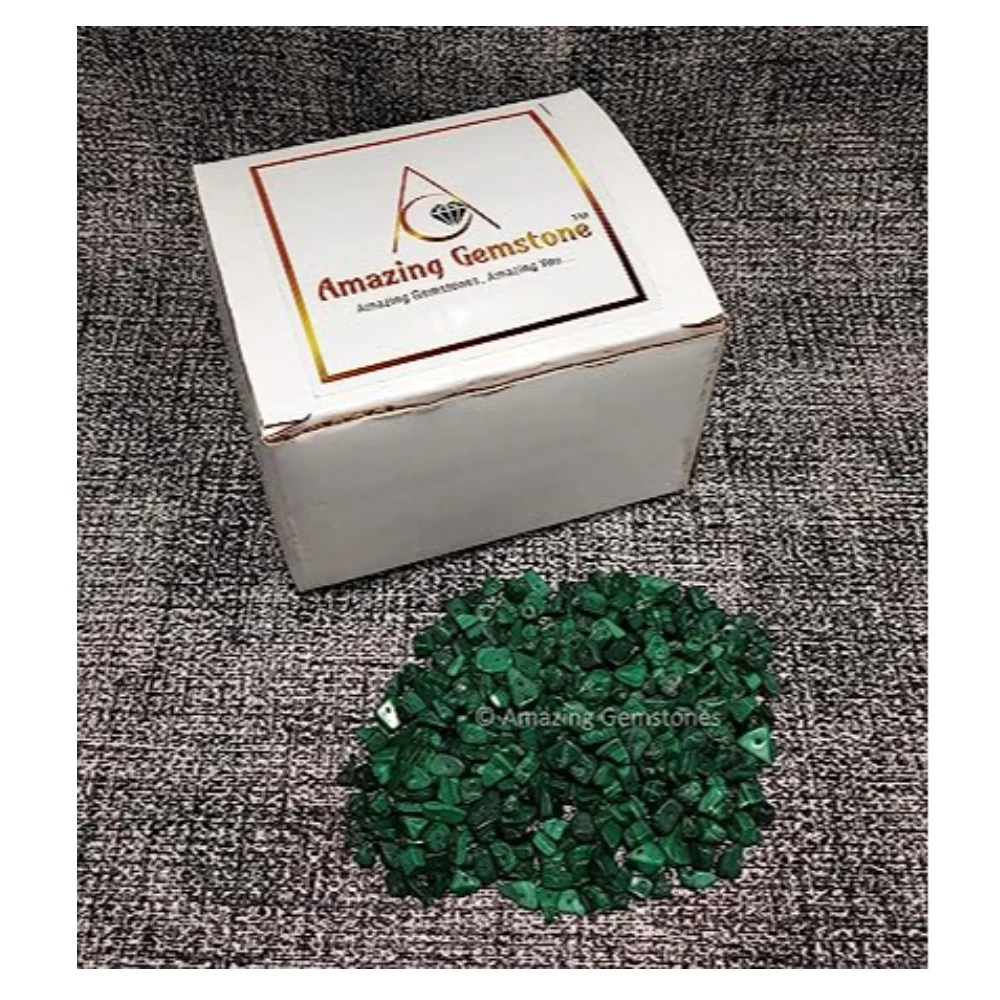 Malachite Chips - Pre Drilled