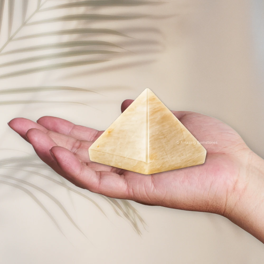 Cream Moonstone Pyramid (2 Inch)