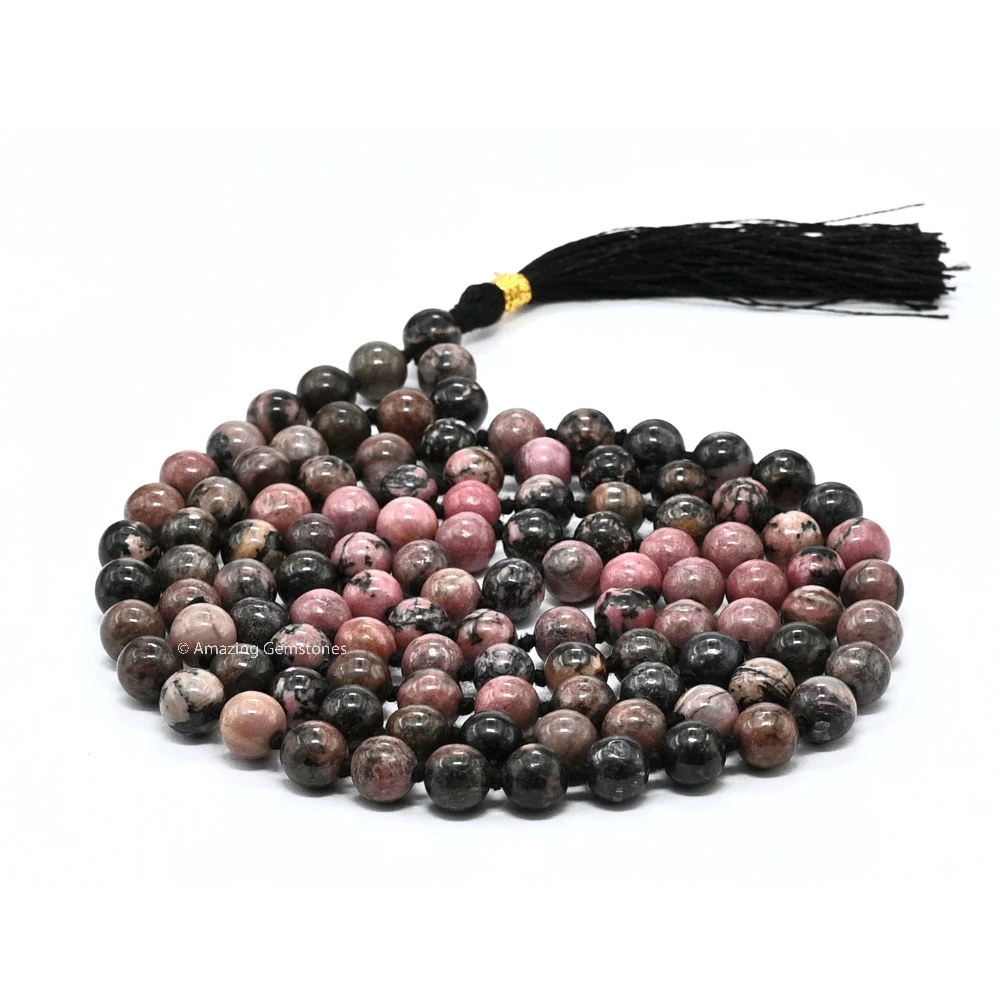 Rhodonite Mala (Hand Knotted)