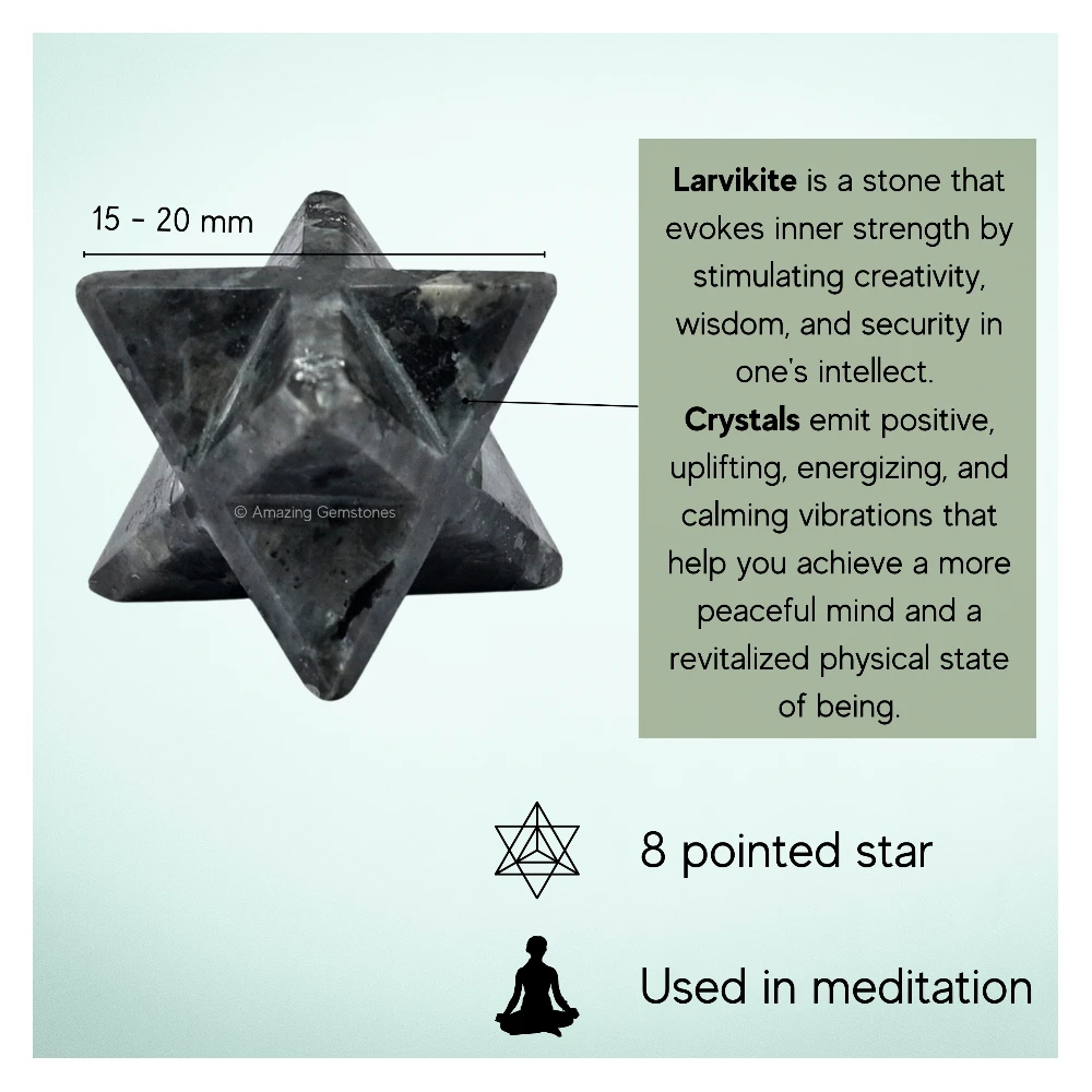 Larvikite Merkaba (15-20 mm)