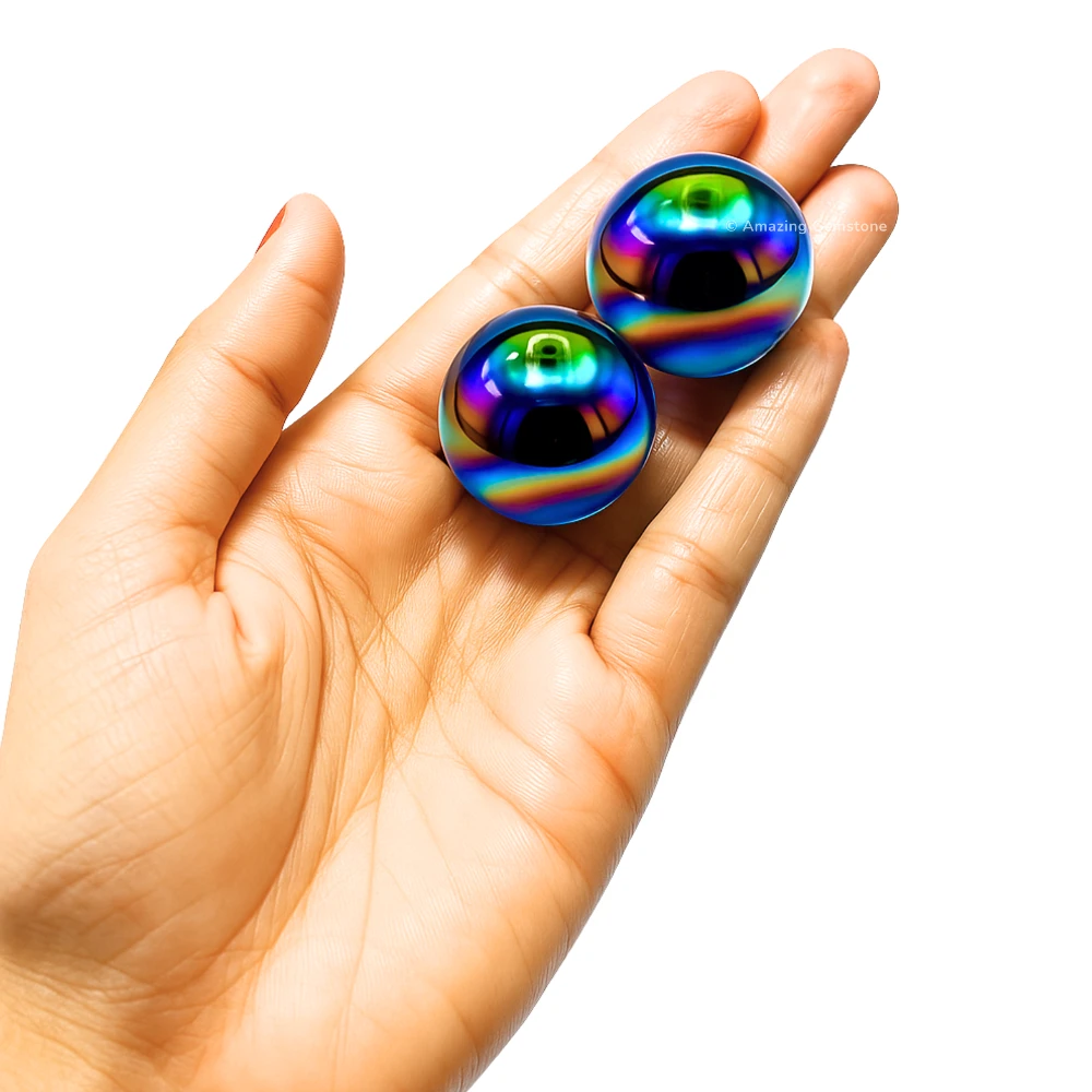 Titanium Aura Quartz Sphere (1 Inch)