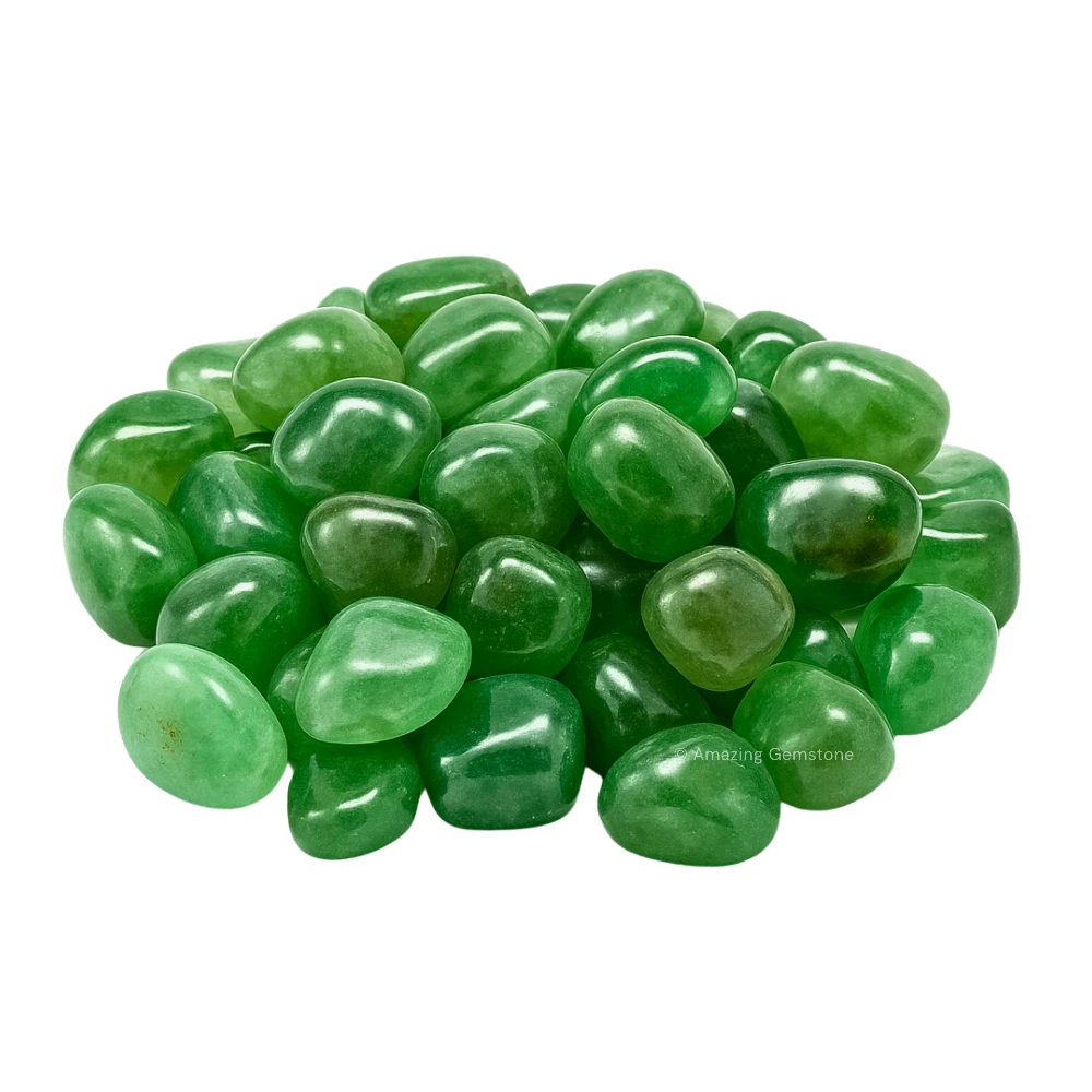 Tumbled Green Strawberry Quartz Stone Crystals (1000+ Carats)