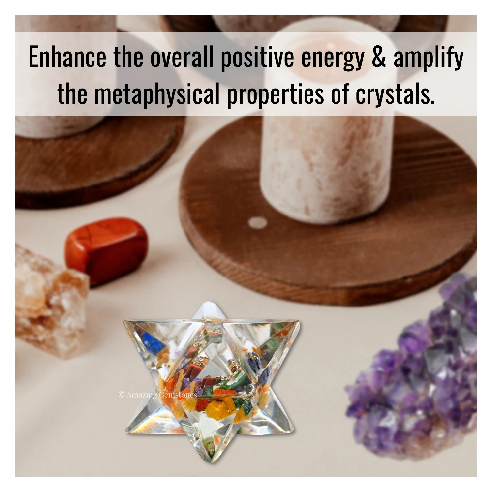 Mix Chakra Orgone Merkaba - 1 Inch