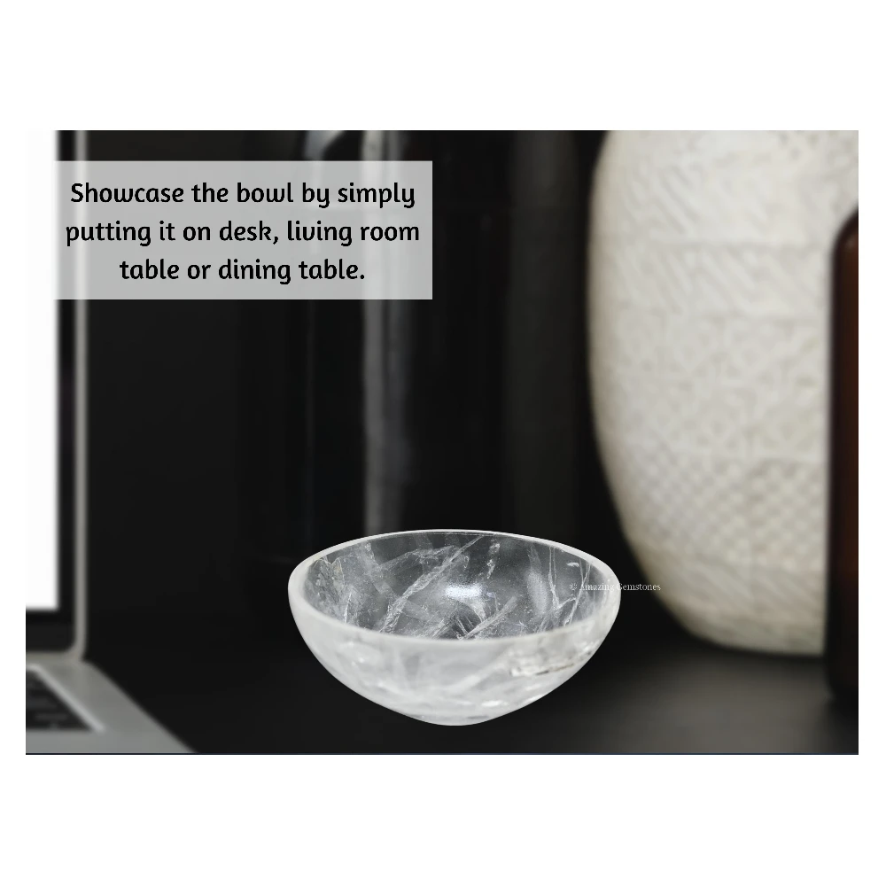 Clear Quartz Crystal Bowl - 2 Inch