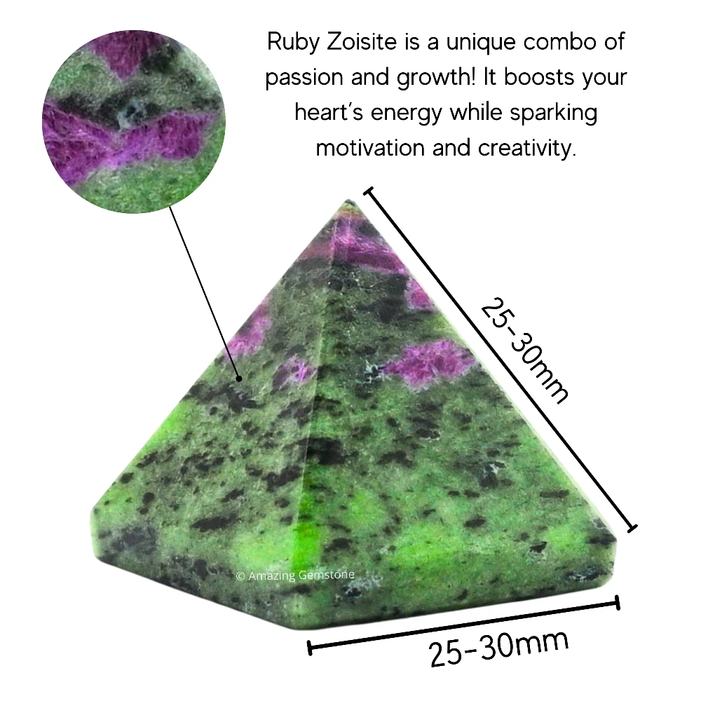 Ruby Zoisite Pyramid (1 Inch)