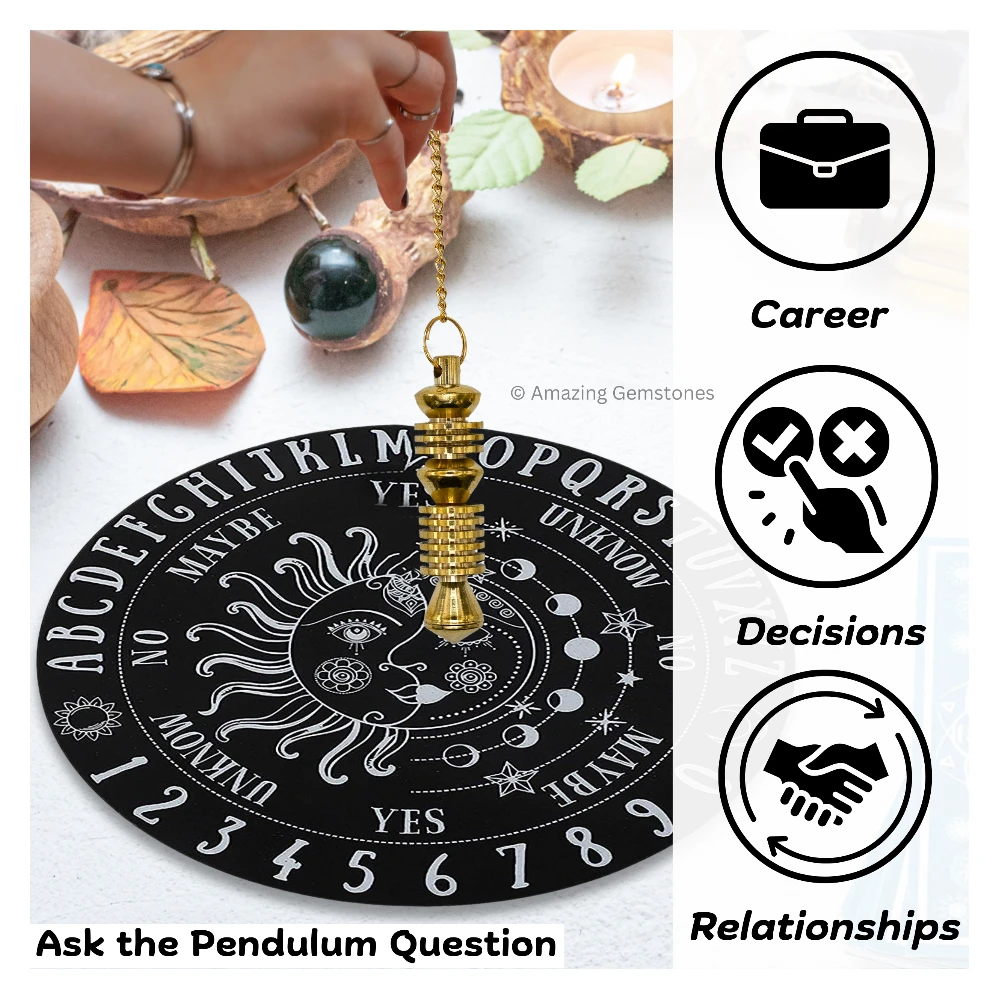Copper Metal Pendulum - Gold Double ISIS (MP21)