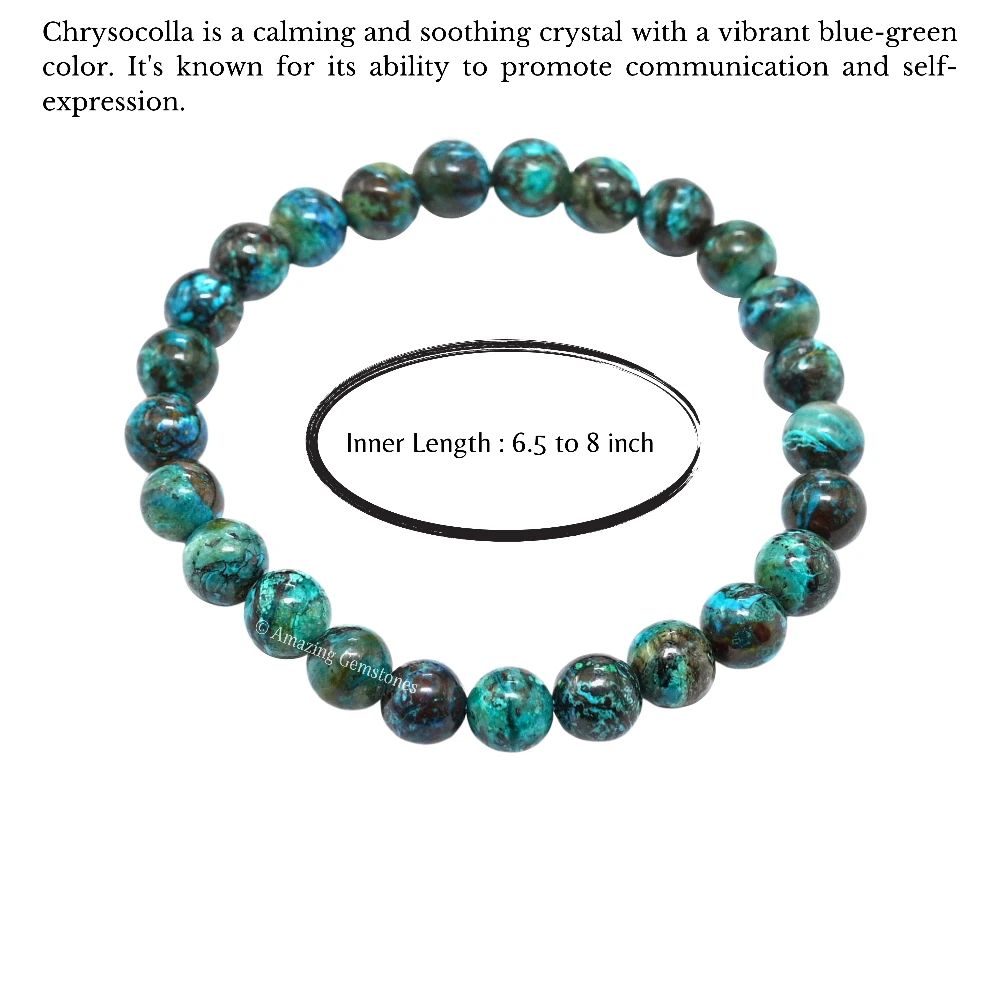 Chrysocolla Bracelet (Strechable)