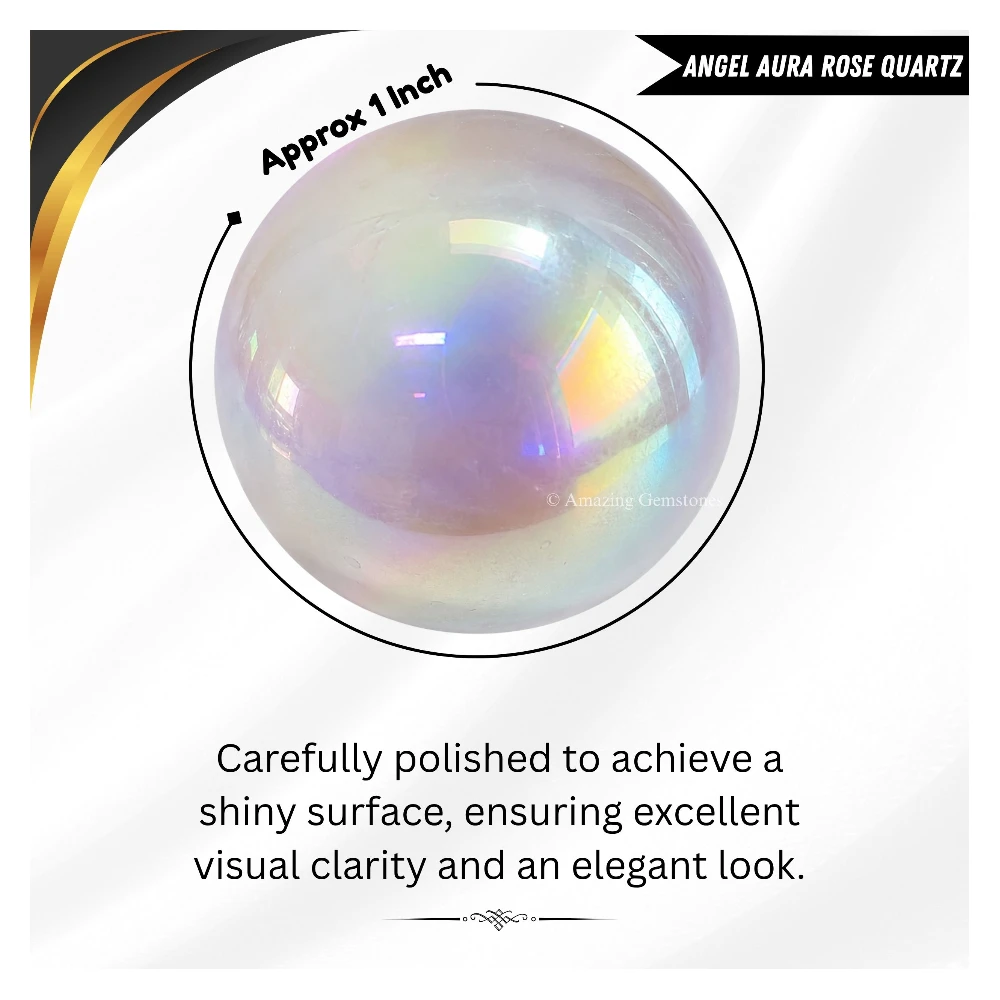 Angel Aura Quartz Sphere (1 Inch)
