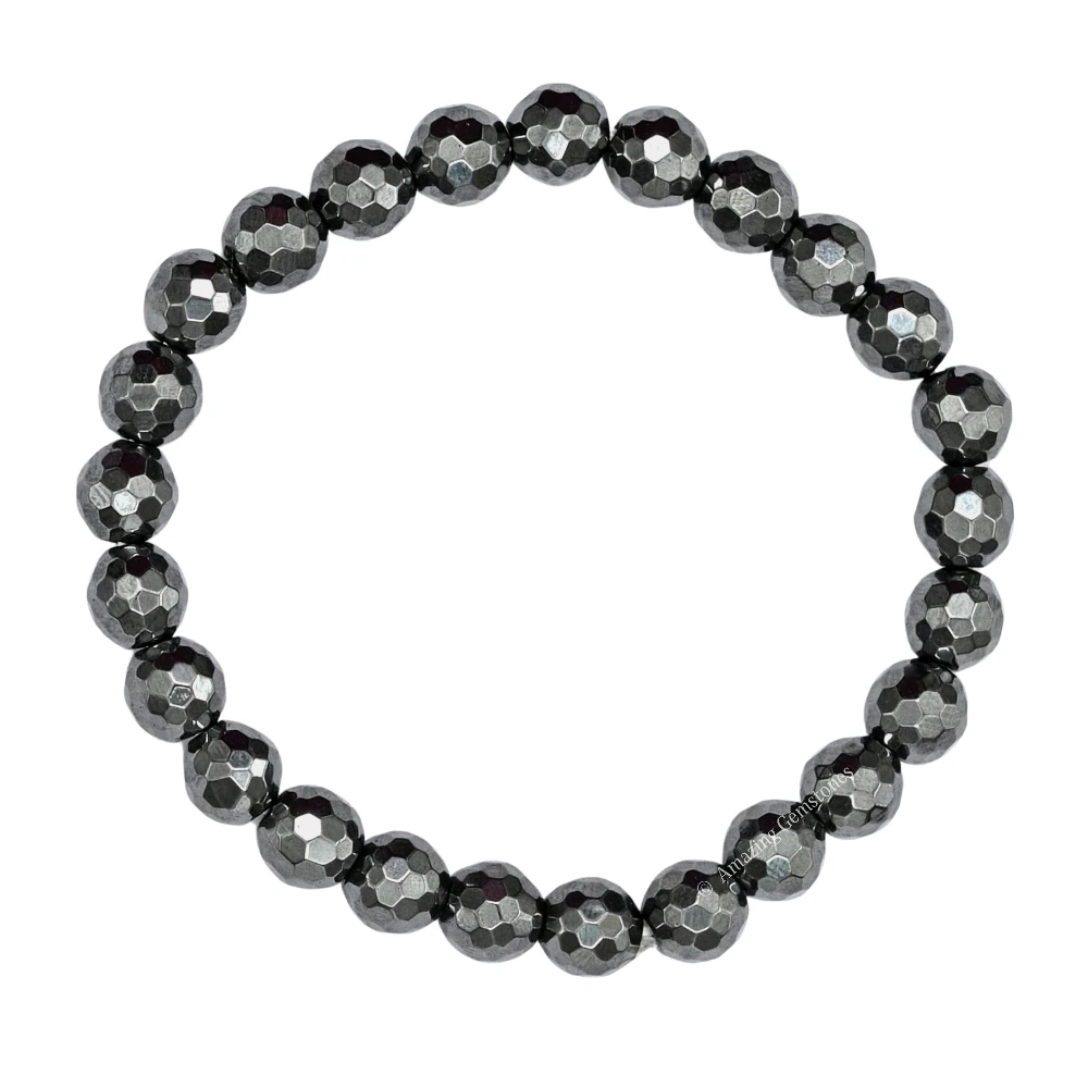 Hematite Bracelet (Faceted-Stretchable)