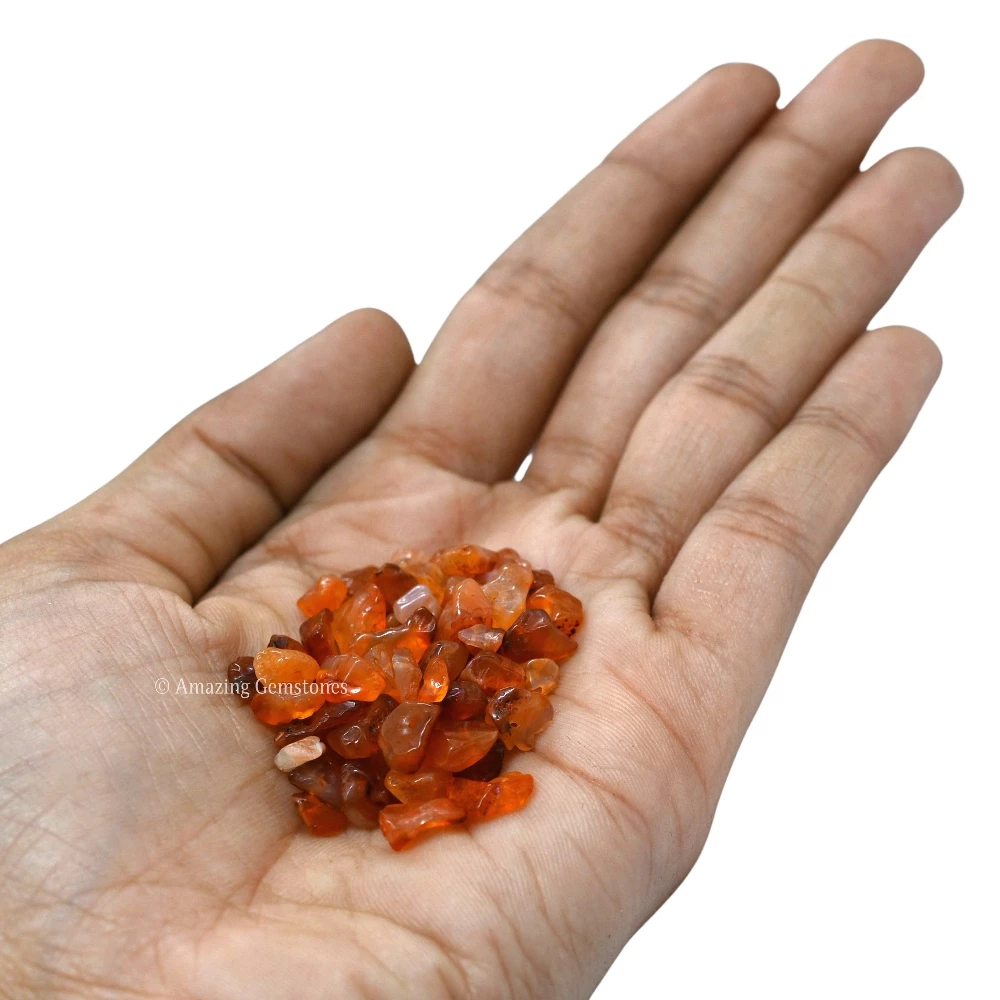 Carnelian Chips - Pre Drilled