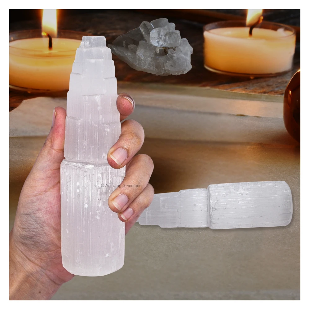Natural Selenite Tower (15 cm)
