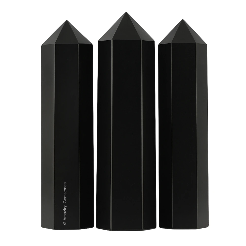 Black Obsidian Pencil Points (Set of 10)