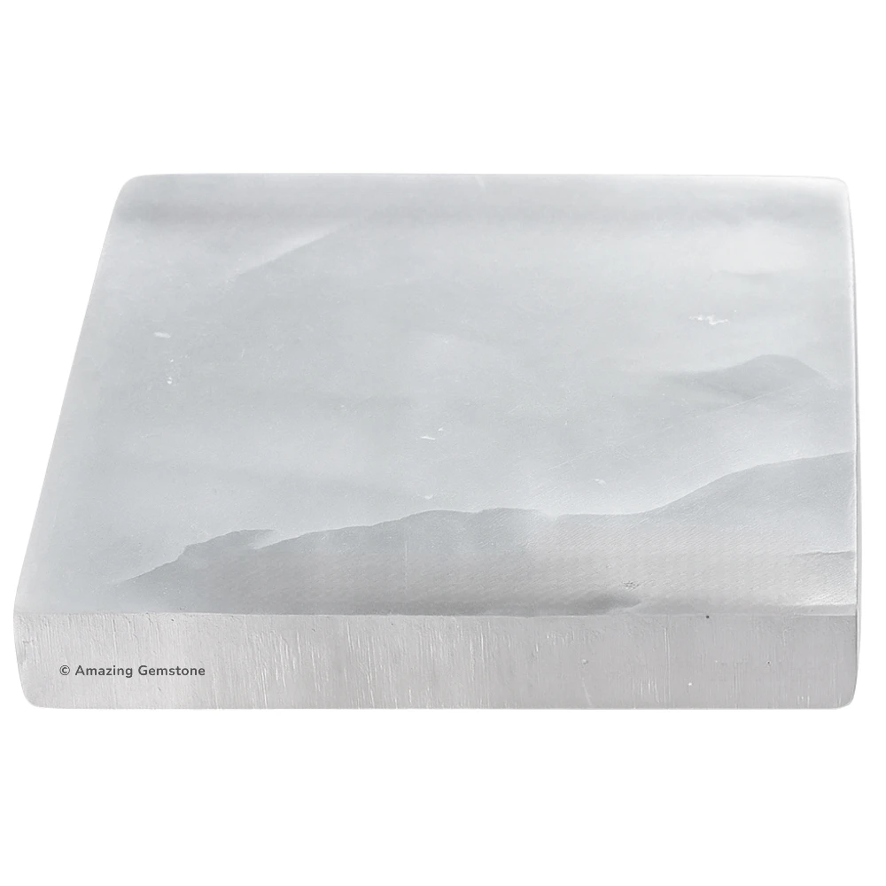 Selenite Charging Plate - Square (4 Inch)