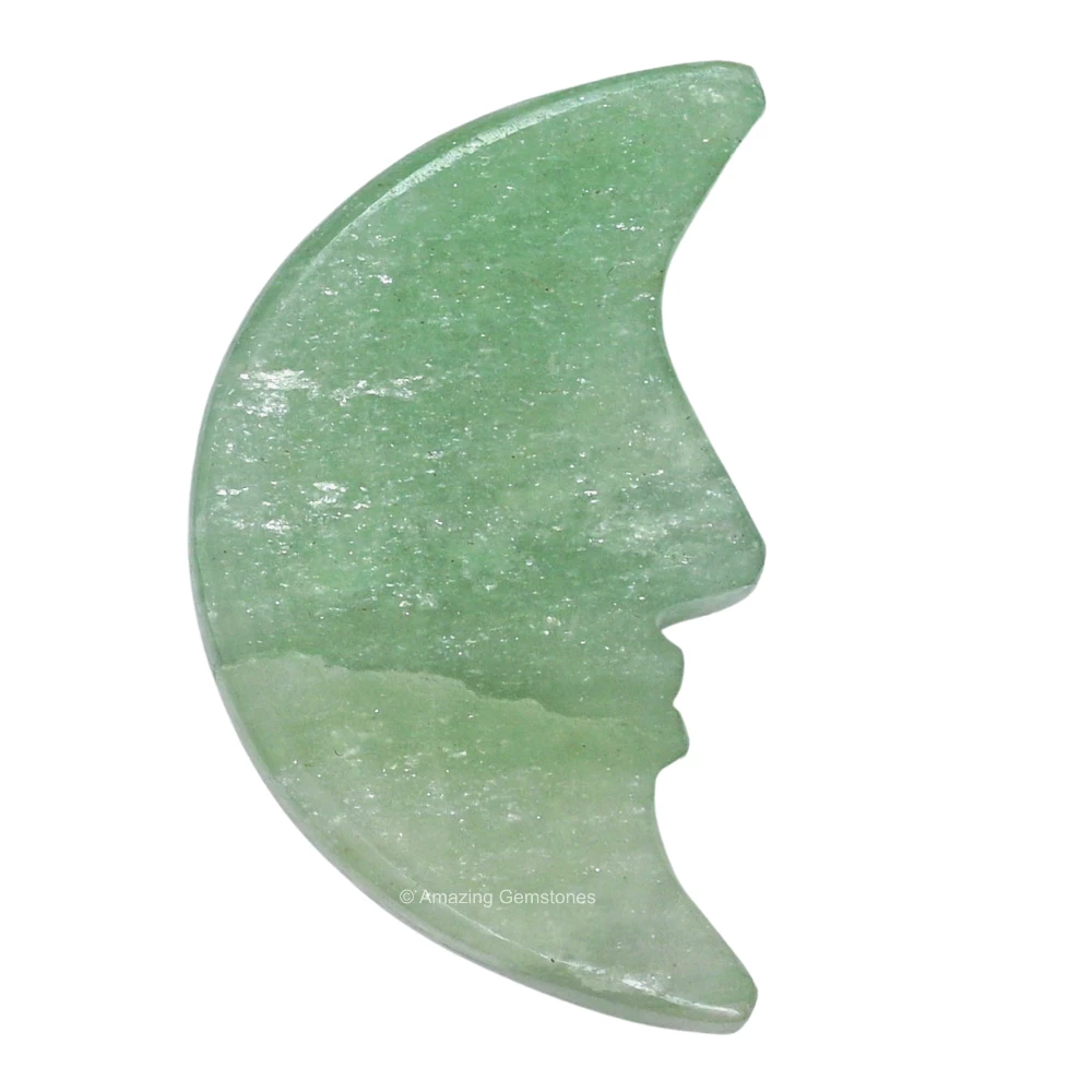 Light Green Aventurine Crescent Moon