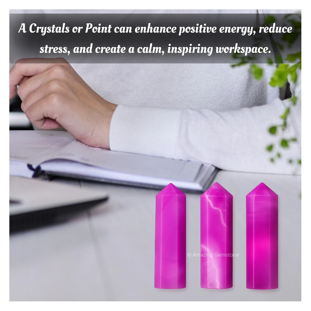 Pink Onyx Pencil Points (Set of 3)