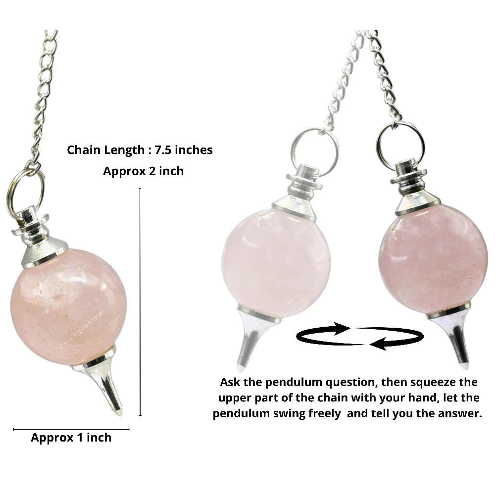 Rose Quartz Ball Pendulum