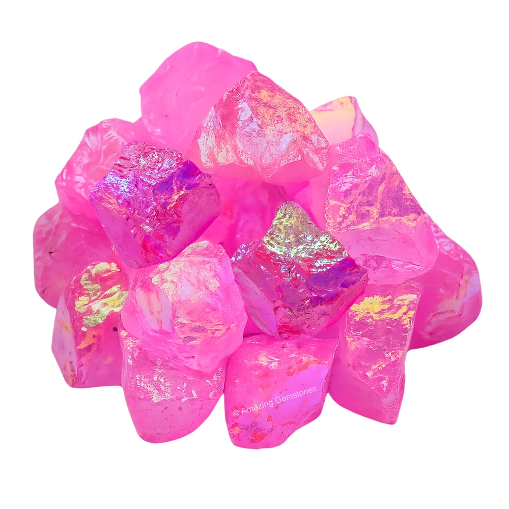 Rose Aura Quartz Raw Crystals (1 LB)