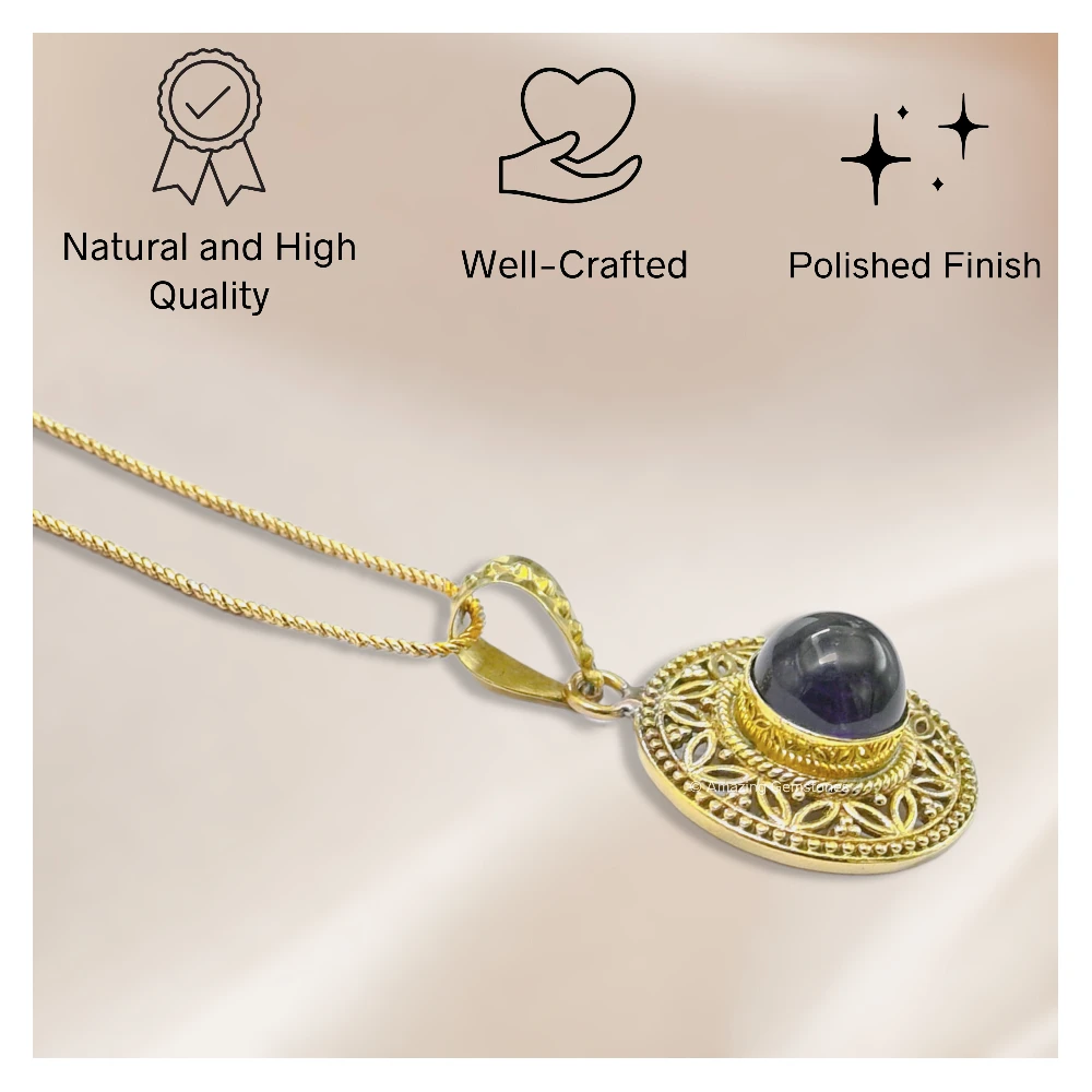 Amethyst Bead Necklace Premium