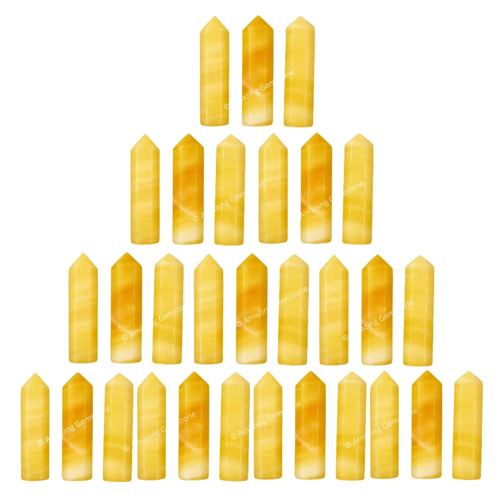 Yellow Calcite Pencil Points (Set of 3)