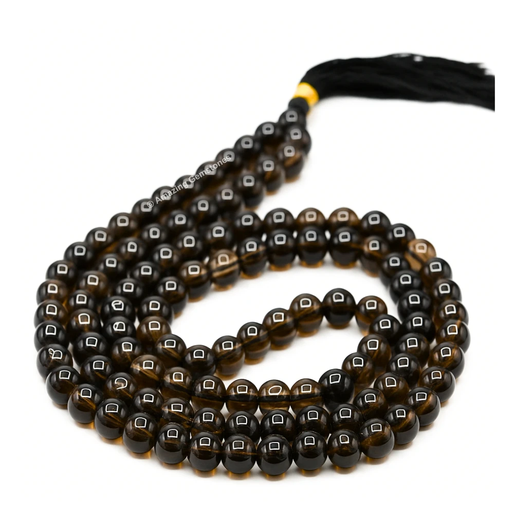 Smoky Quartz Mala (Without Knot)