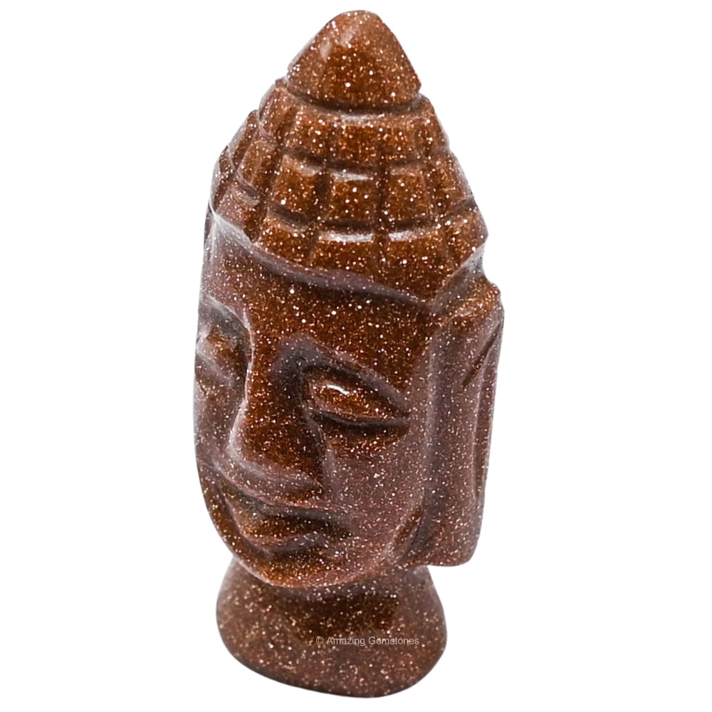 Red Goldstone Buddha Head