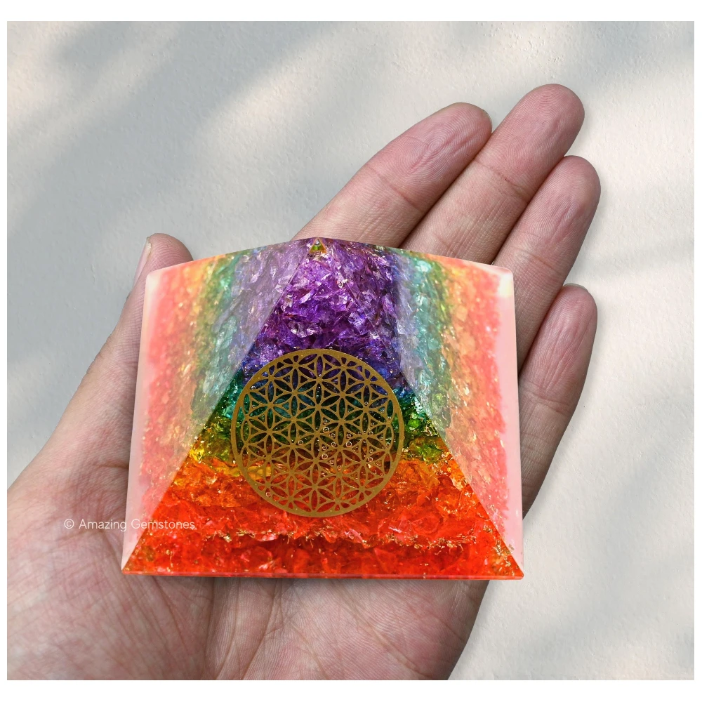 Chakra Orgone Car Pyramid - 70 mm