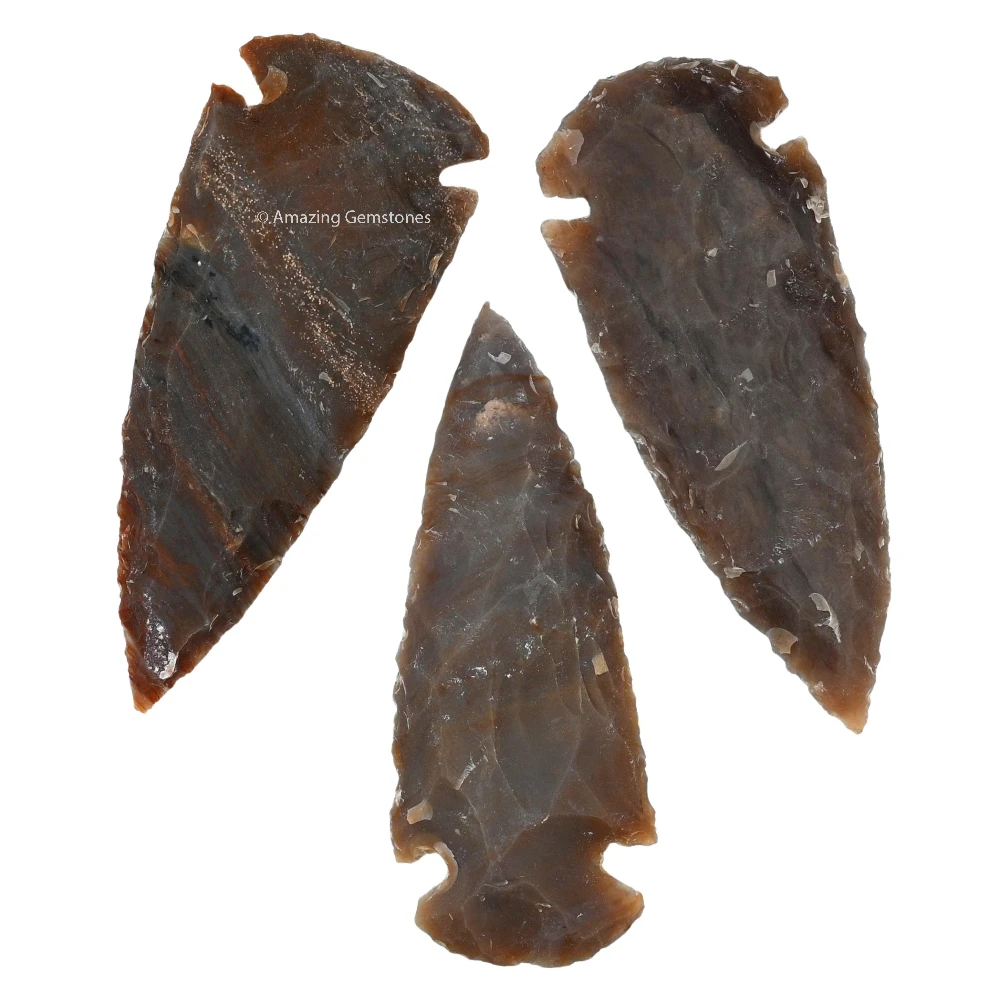 Fancy Jasper Crystal Arrowhead - 3" to 4" (3 Pieces)