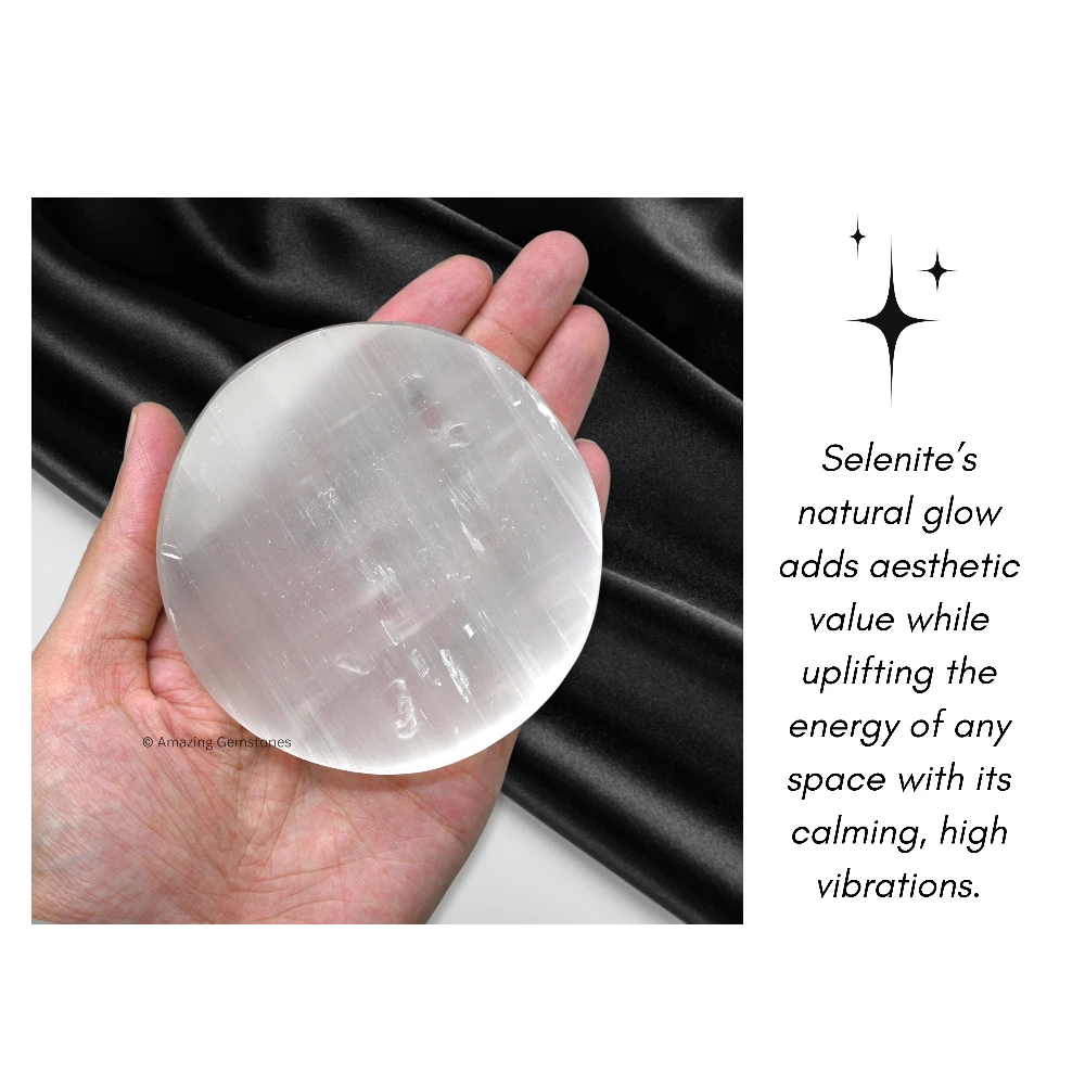 Selenite Charging Plate for Crystals (3 Inch)