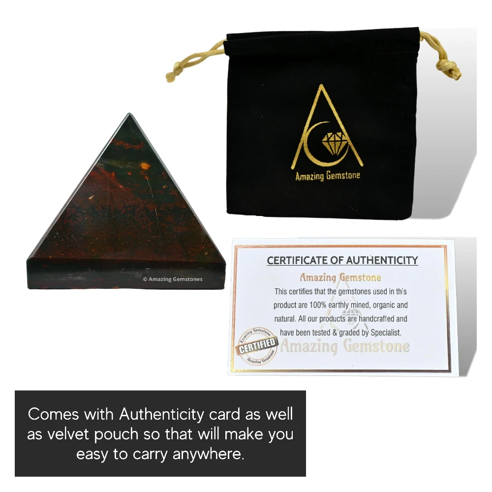 Bloodstone Pyramid (1 Inch)
