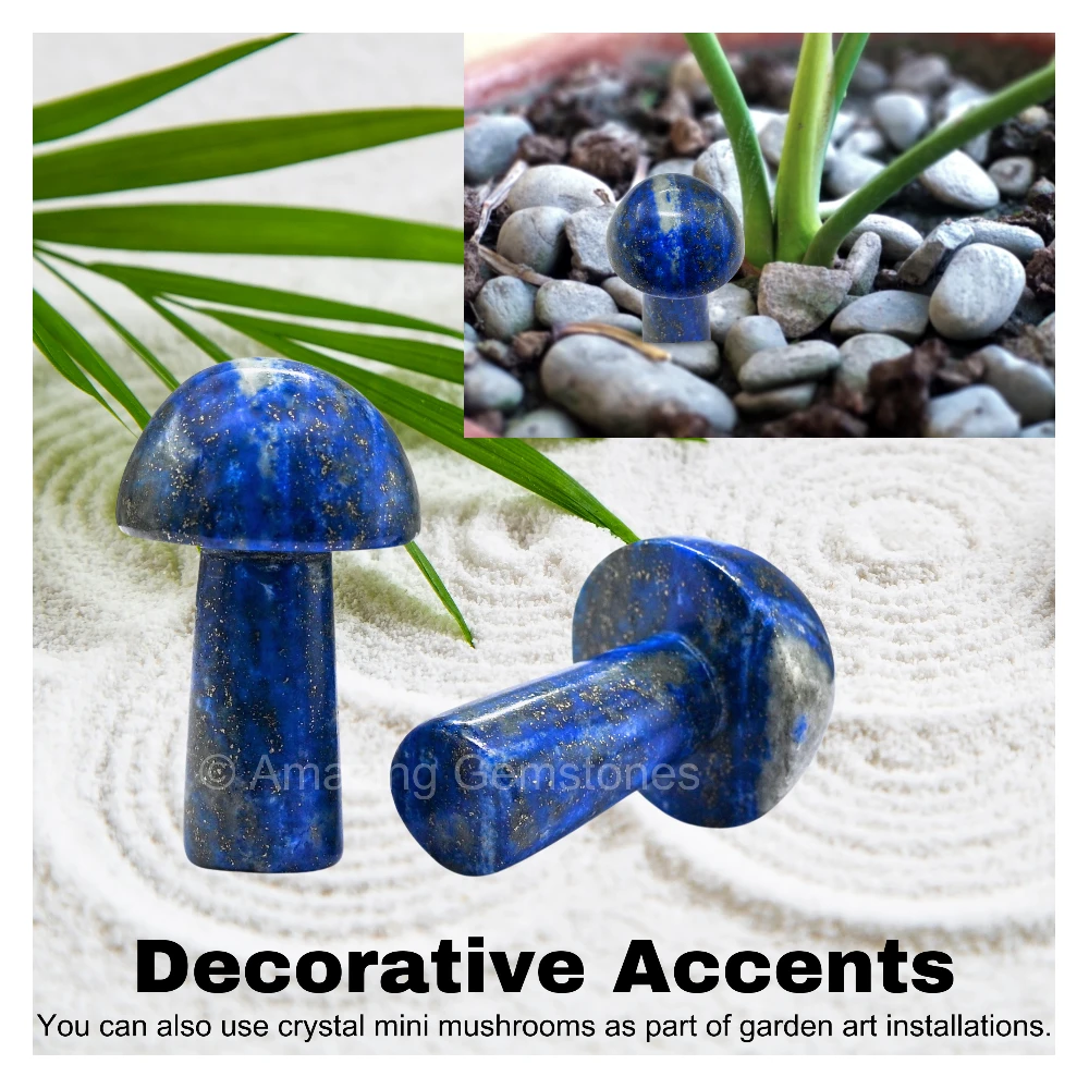Lapis Lazuli Crystal Mushroom