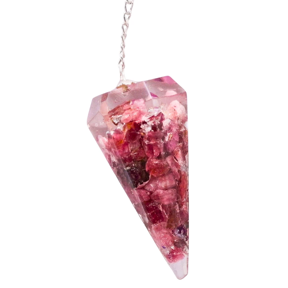 Rhodonite Orgone Pendulum