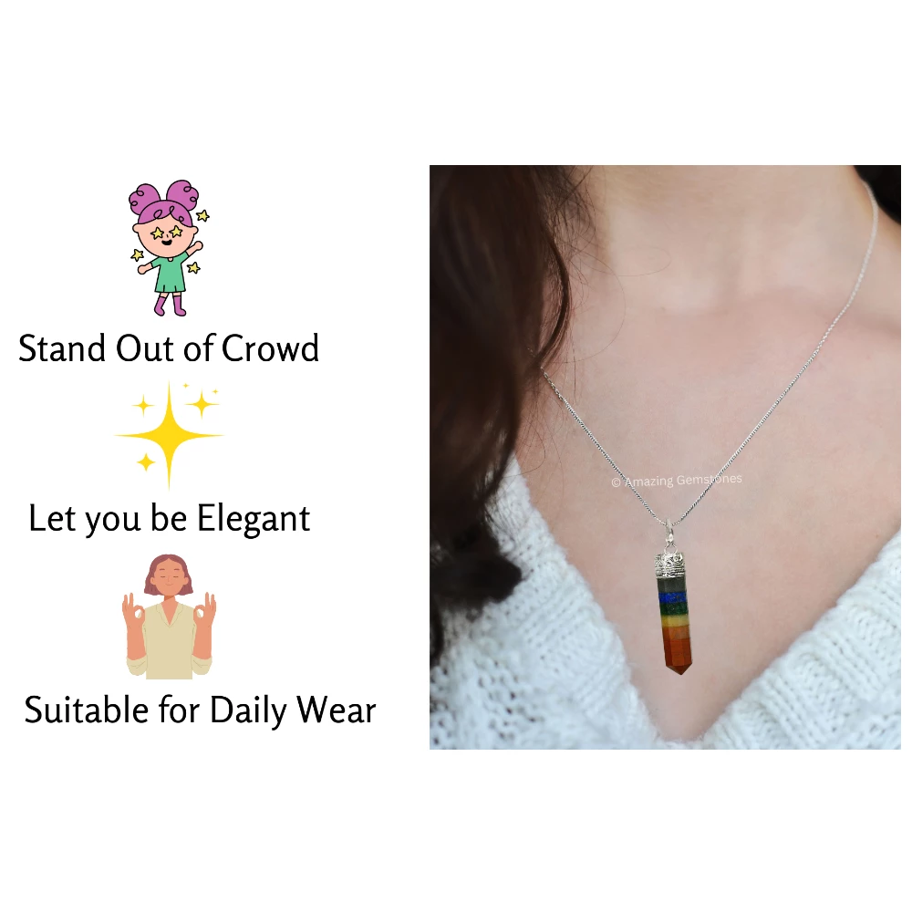 Chakra Necklace - Pencil Point (Silver)